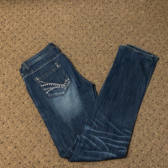 Low-Rise | Rhinestone | Ripped | Skinny Jeans - Picture 4 of 15